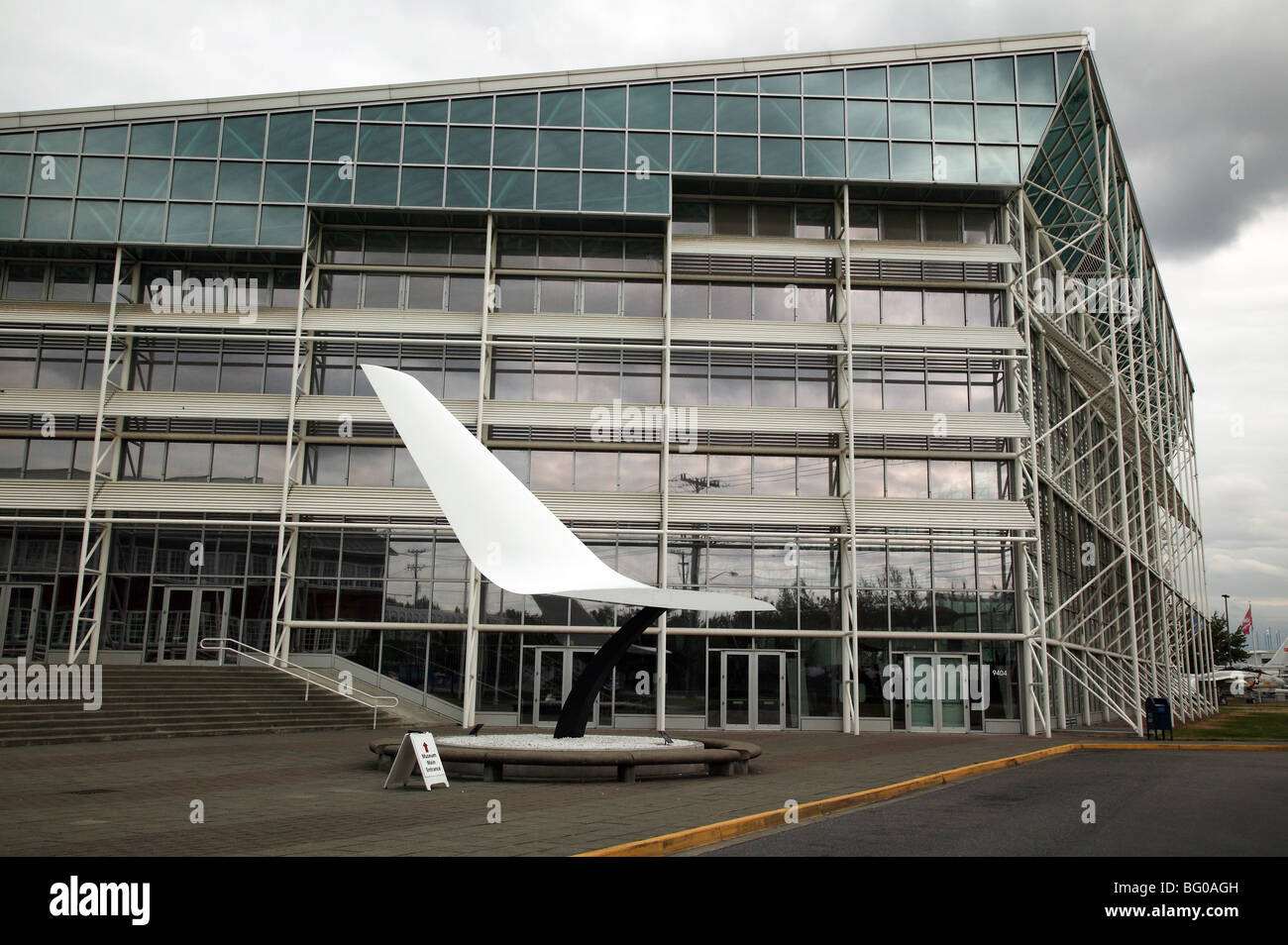 Vue extérieure de la Grande galerie, une partie du Musée de l'aviation, Boeing Field, Seattle Banque D'Images