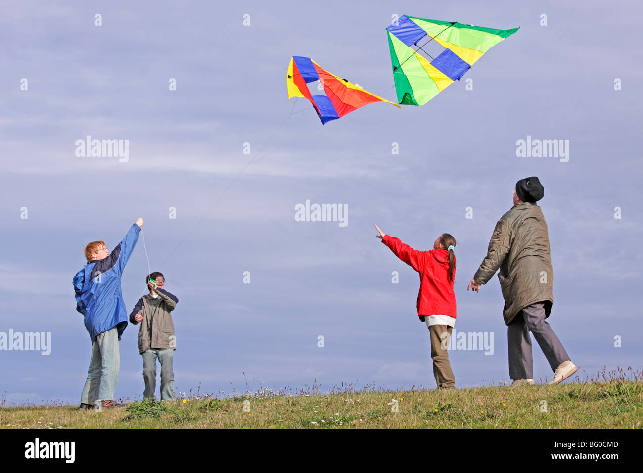 Cerfs volants de famille Banque de photographies et d’images à haute ...