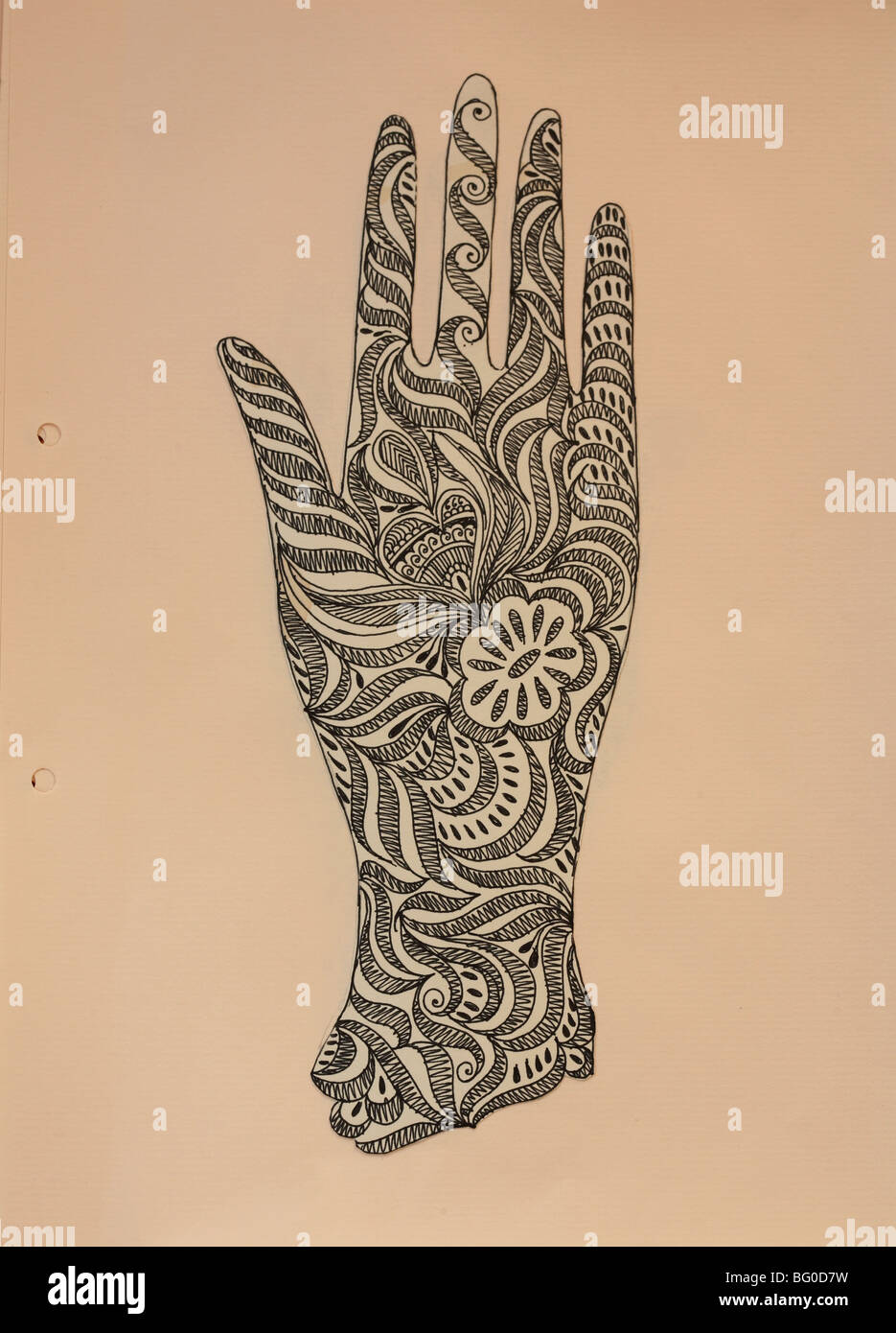 Design for Mehendi henné indien, l'art corporel, l'Inde, l'Asie Banque D'Images Design for Mehendi henné indien, l'art corporel, l'Inde, l'Asie Banque D'Images