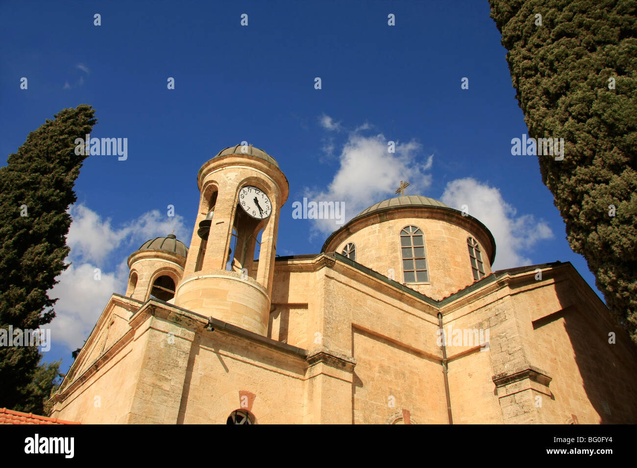 Israël, Basse Galilée, l'Église grecque orthodoxe de Saint Georges à Kafr Cana construit en 1886 Banque D'Images
