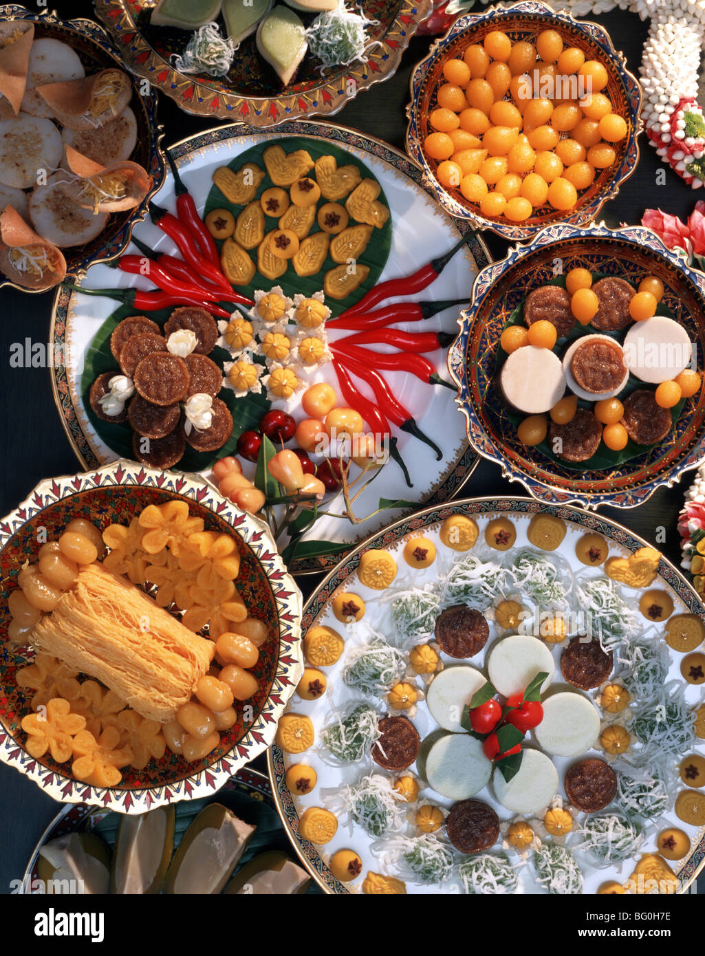 Des bonbons, des aliments thaïlandais en Thaïlande, en Asie du Sud-Est, l'Asie Banque D'Images