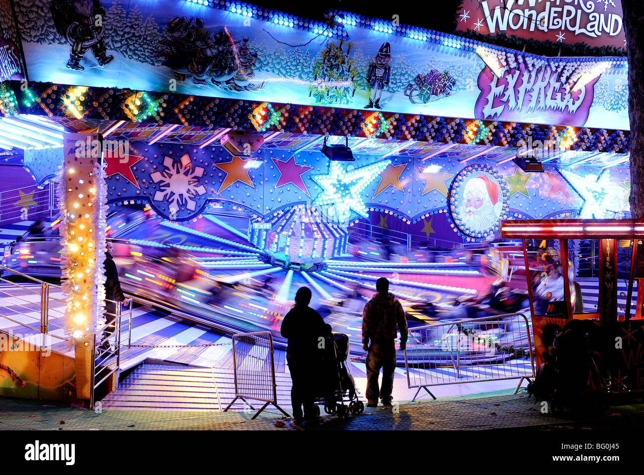 Fête foraine, Winter Wonderland, Hyde Park, Londres, 2009 Banque D'Images