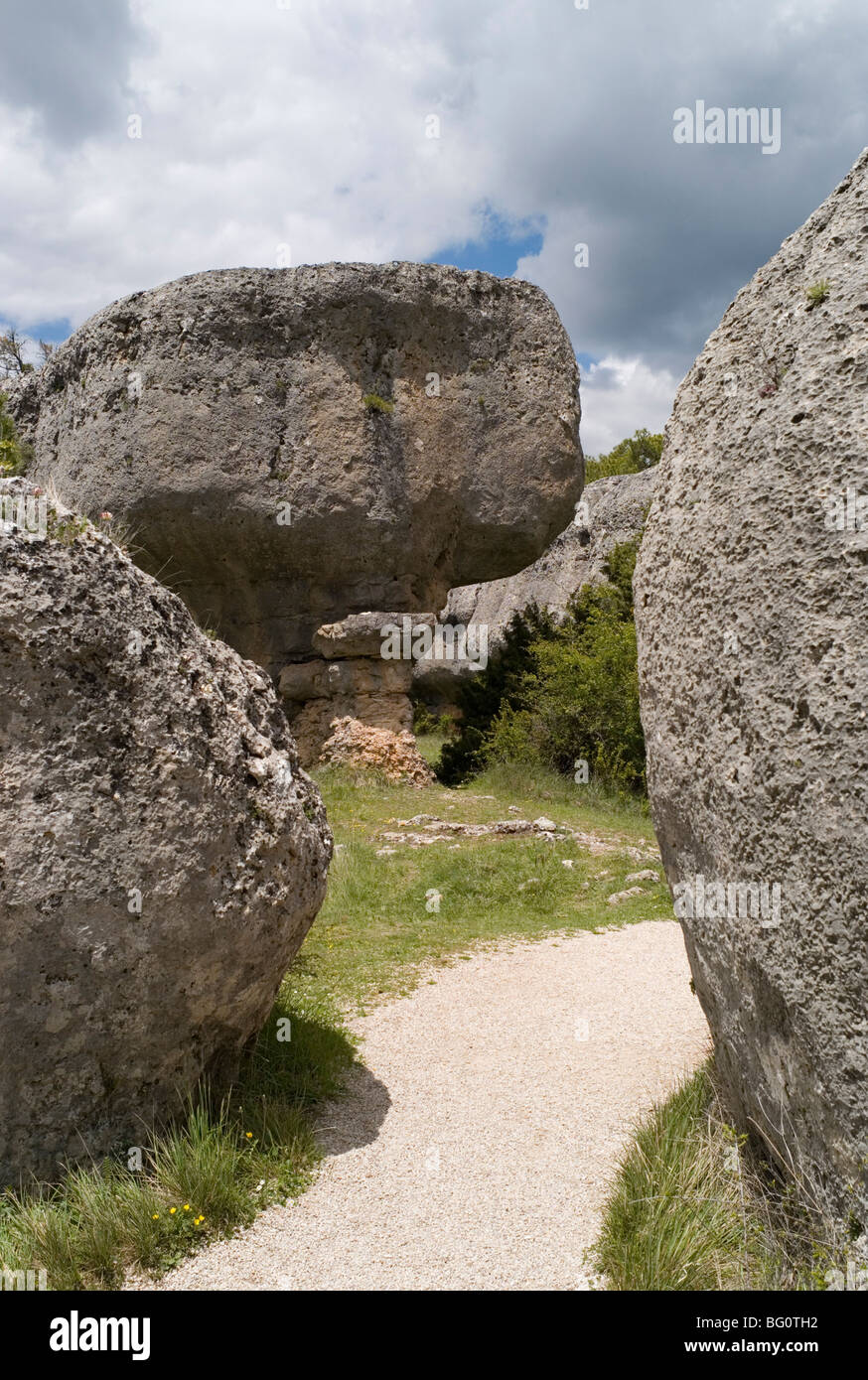 La Ciudad Encantada rock formations près de Cuenca, Nouvelle Castille, Espagne, Europe Banque D'Images