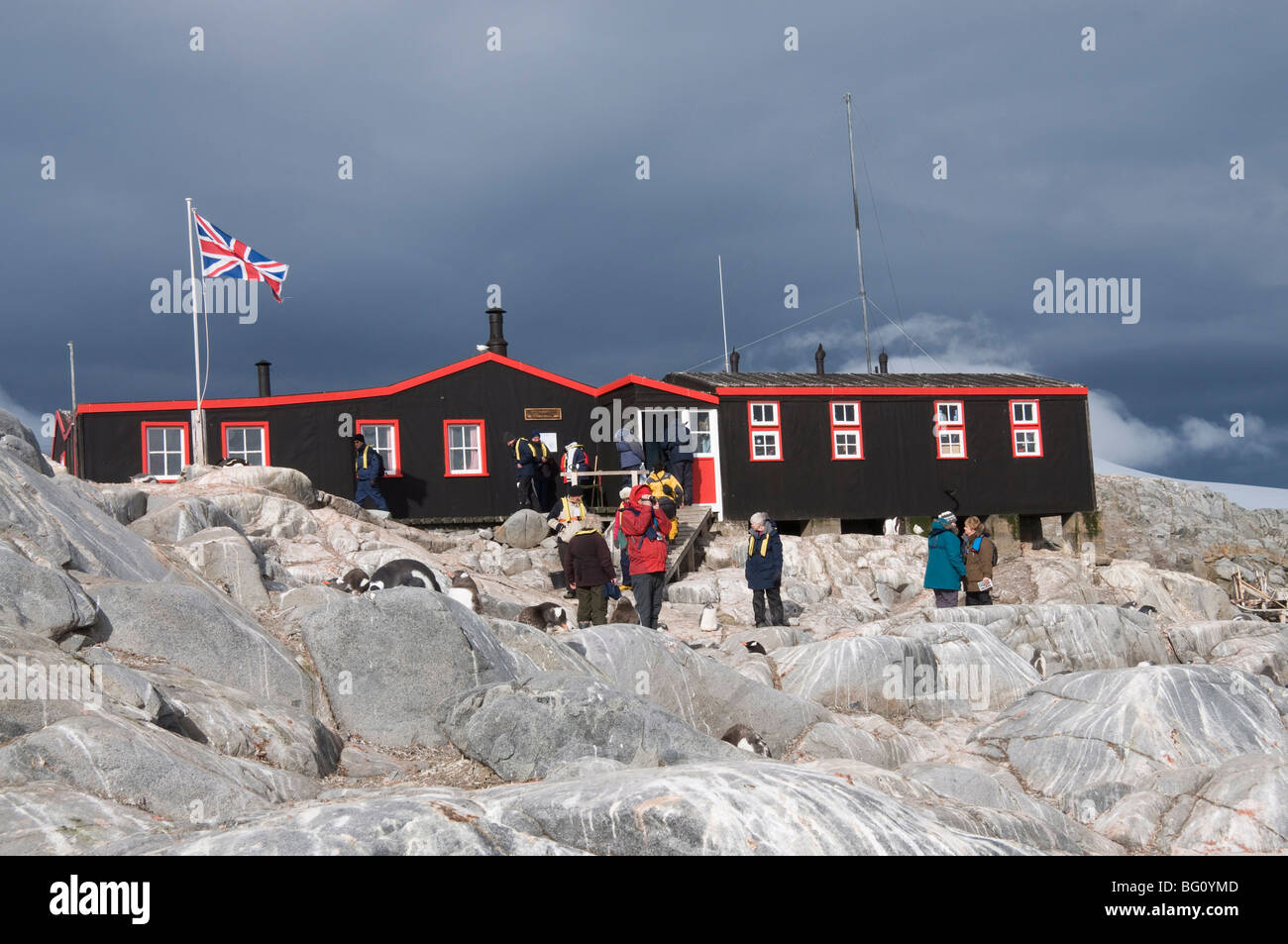 Base britannique et le bureau de poste, Port Lockroy, Péninsule Antarctique, l'Antarctique, régions polaires Banque D'Images