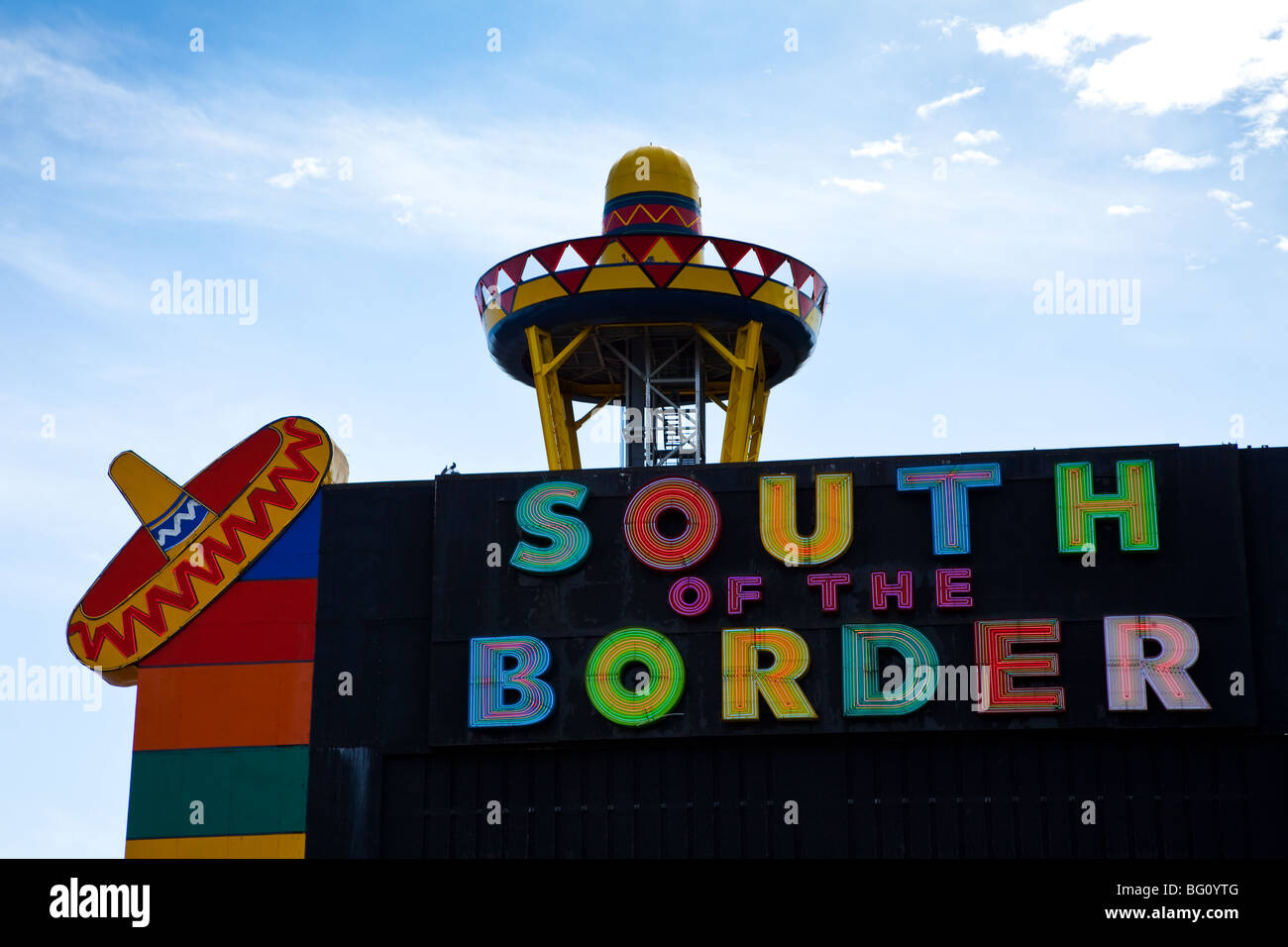 Célèbre attraction touristique au sud de la frontière le long de la I-95 sur la frontière de la Caroline du Sud. Banque D'Images
