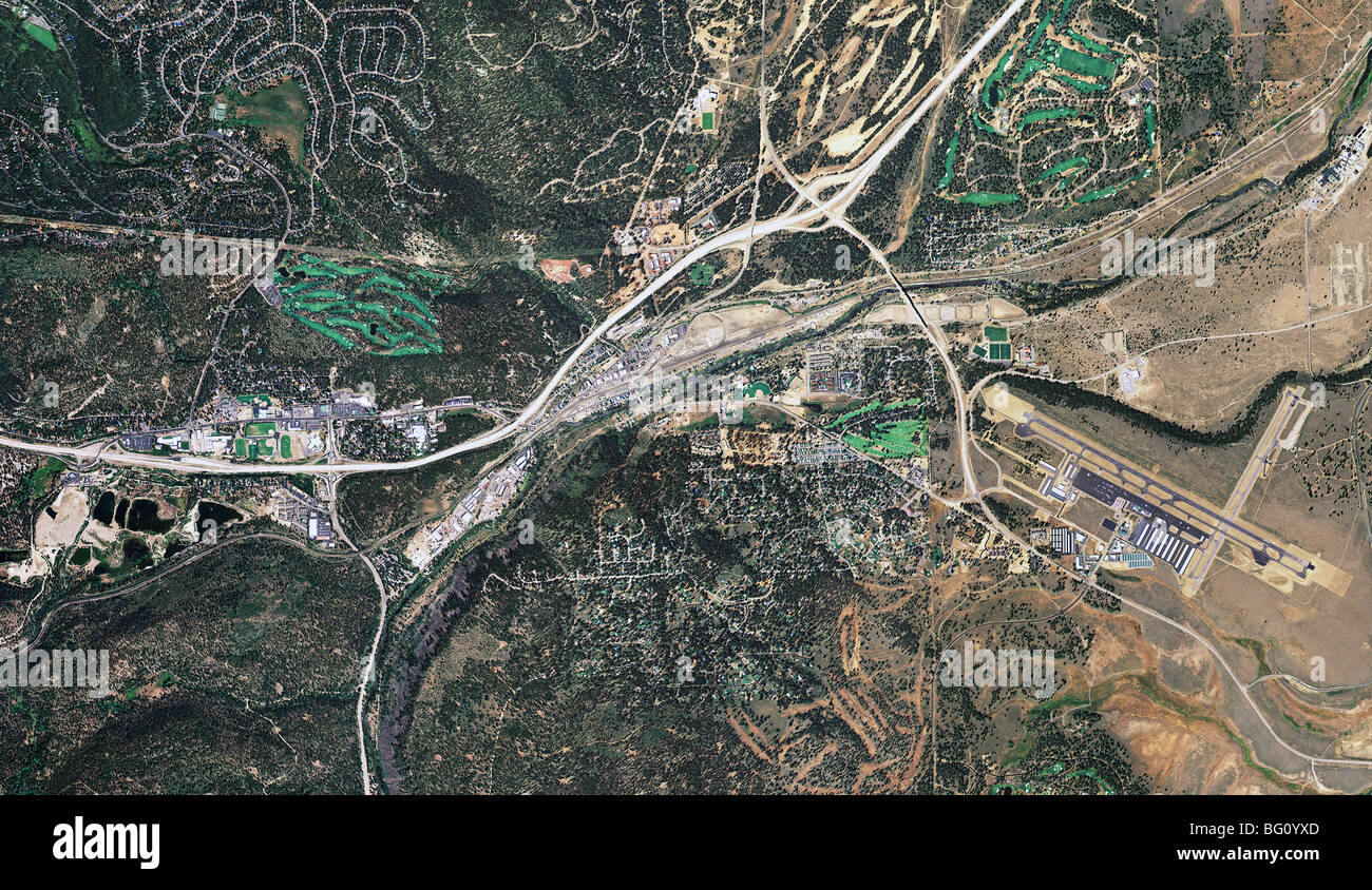 Vue aérienne au-dessus de la Californie Truckee Banque D'Images