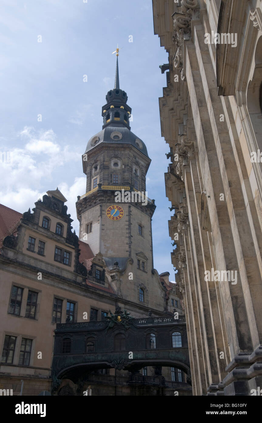 La Cour Palace, Dresde, Saxe, Allemagne, Europe Banque D'Images