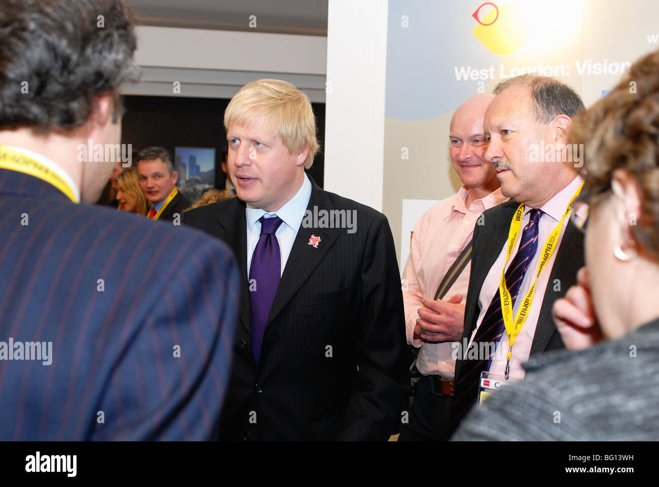 FRANCE CANNES. 11ème mars 2009. Le maire de Londres Boris Johnson au MIPIM le plus grand événement d'investissement immobilier Banque D'Images