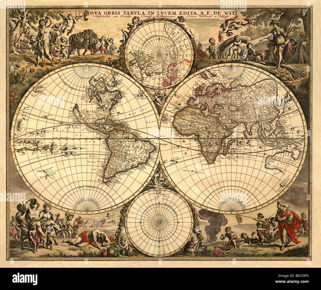 Ancienne Carte Du Monde Photo Stock Alamy