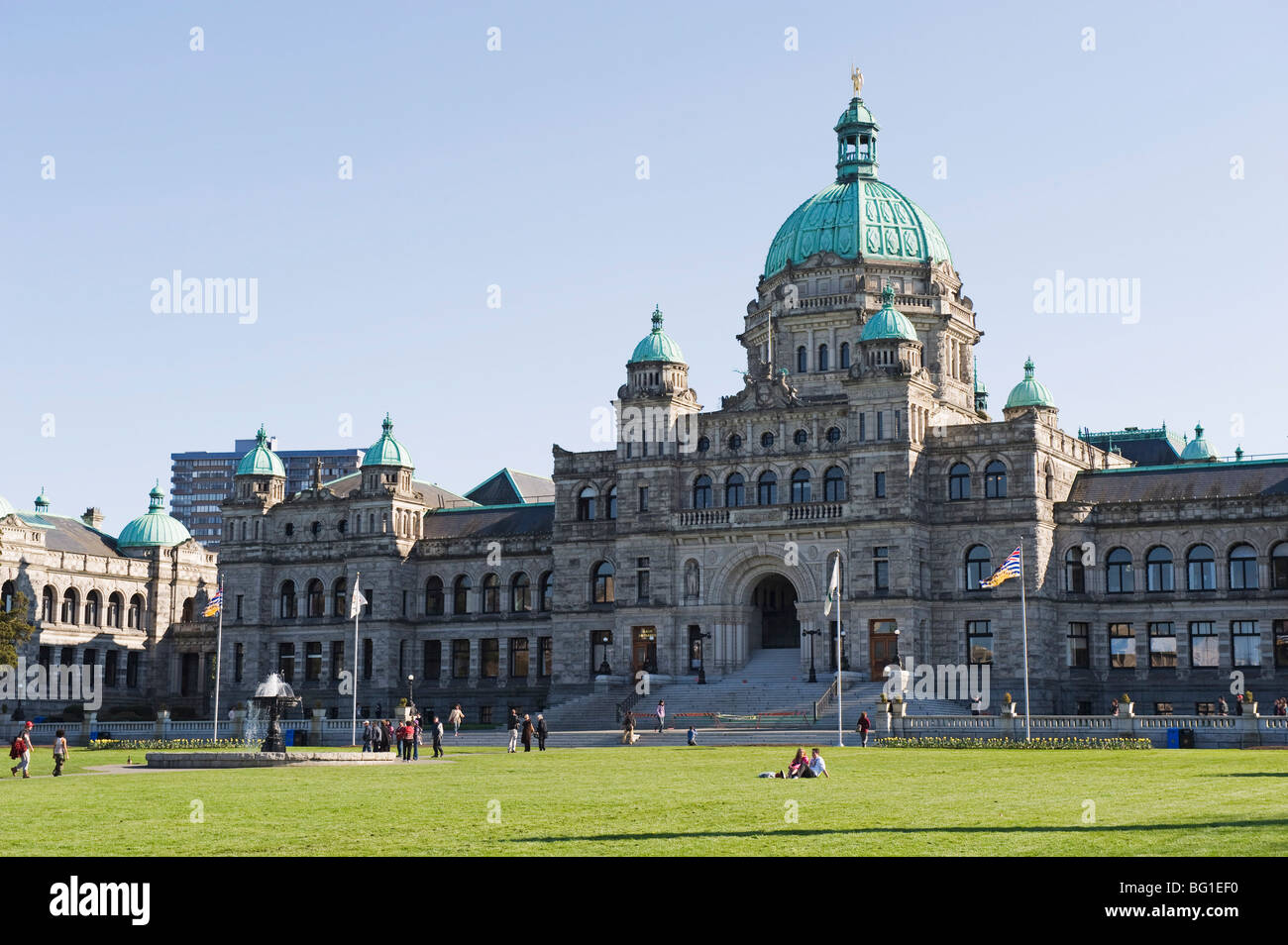 Édifices du Parlement, Victoria, île de Vancouver, Colombie-Britannique, Canada, Amérique du Nord Banque D'Images