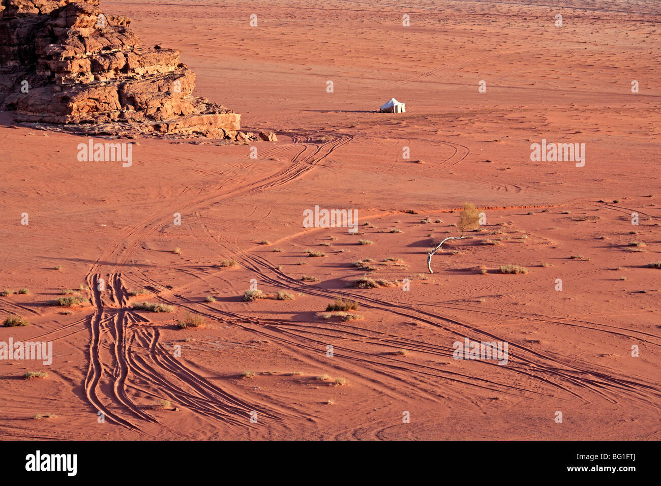 Le désert de Wadi Rum, Jordanie Banque D'Images