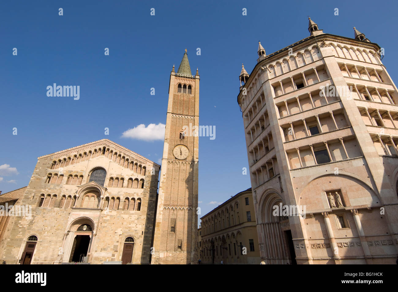 Duomo (cathédrale) et baptistère, Parme, Emilie-Romagne, Italie, Europe Banque D'Images