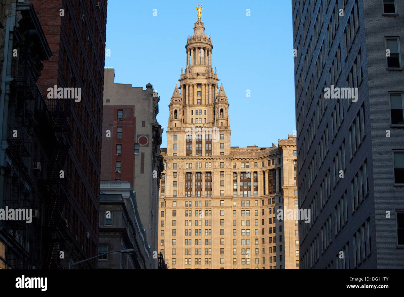 Le bâtiment municipal dans le centre-ville de Manhattan, New York City Banque D'Images