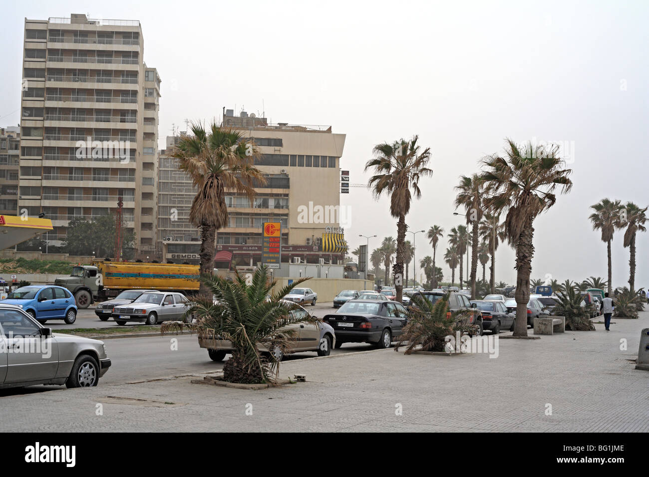 Corniche, l'architecture de la ville, Beyrouth, Liban Banque D'Images