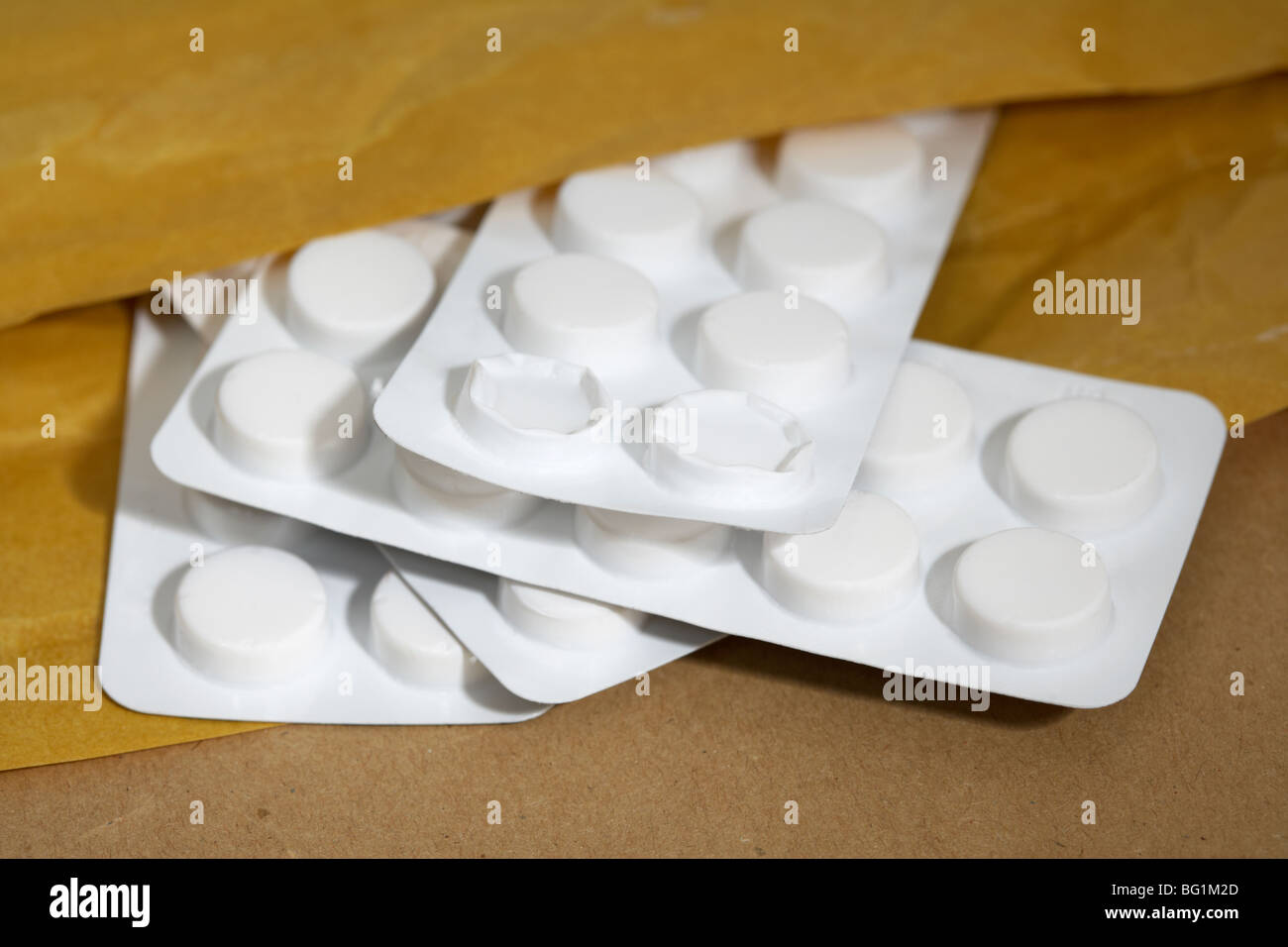 Bandes de correspondance des analgésiques à base de codéine en un clin d'bag Banque D'Images