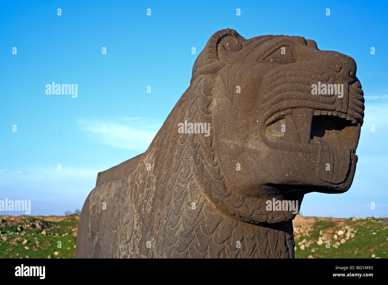 Hittite temple d'Ishtar (10-9 siècle avant J.-C.), Ain Dara, la Syrie Banque D'Images