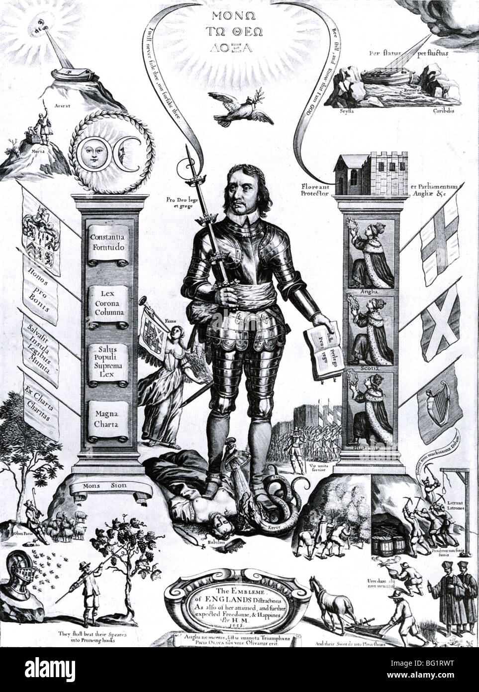 OLIVER CROMWELL soldat et homme d'anglais (1599-1658) en tant que Lord Protecteur Banque D'Images