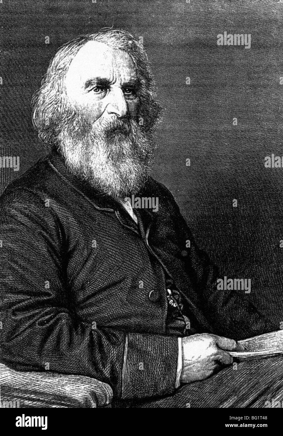 HENRY Wadsworth Longfellow - poète américain 1807-1882 Banque D'Images