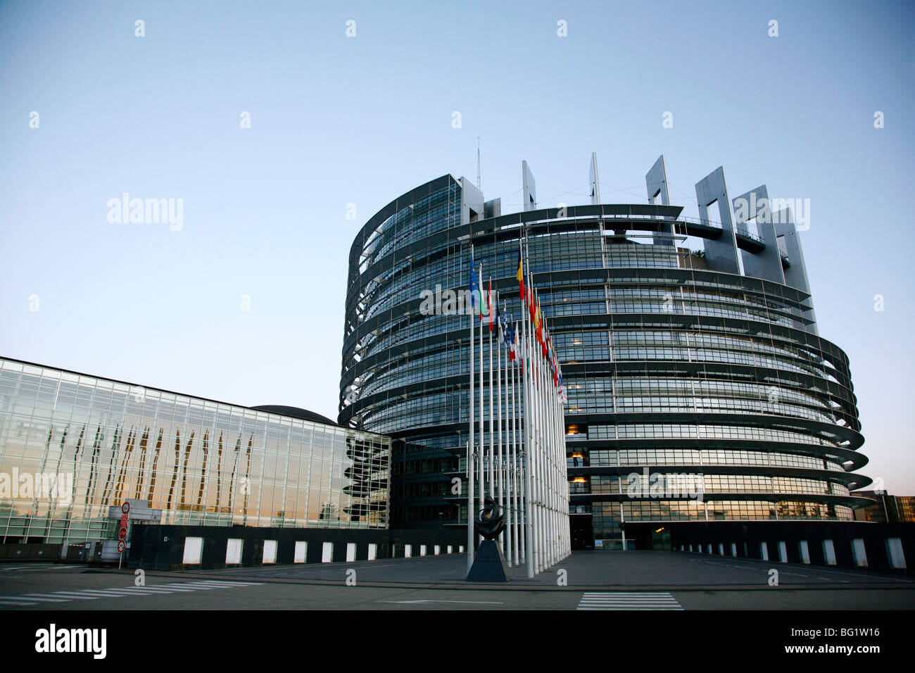 Bâtiment du Parlement européen, Strasbourg, Alsace, France, Europe Banque D'Images