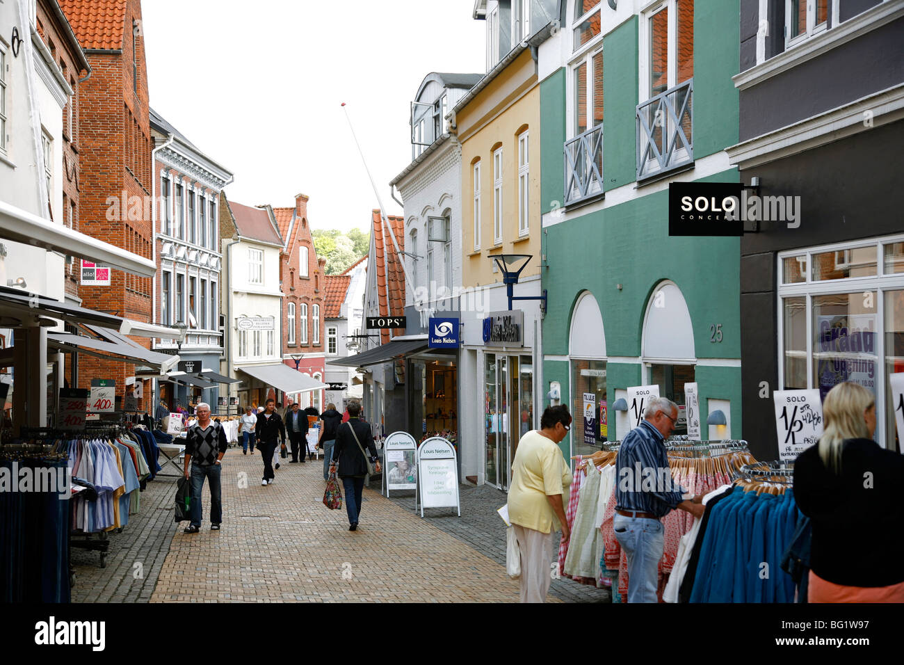 Principale Rue Piétonne à Aabenraa, Jutland, Danemark, Scandinavie 