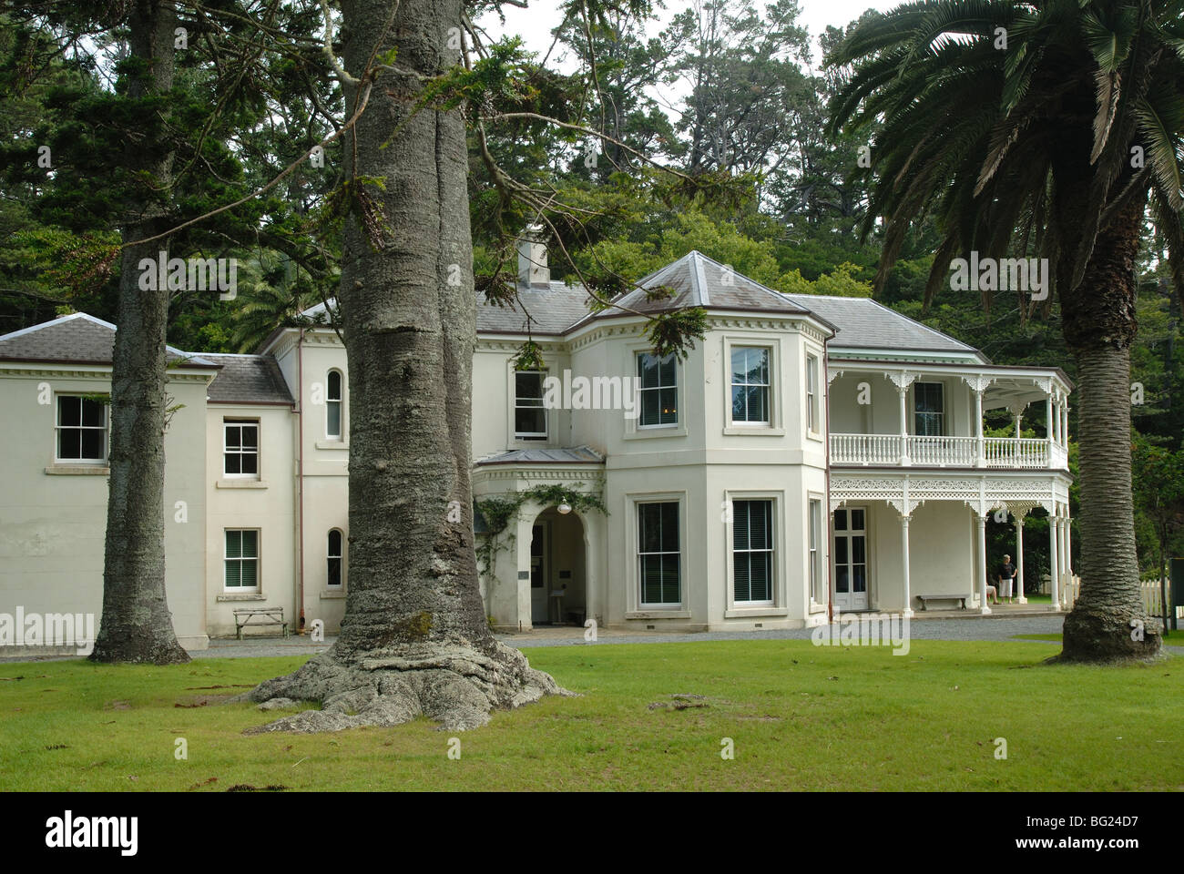 Hôtel particulier, Kawau Island, New Zealand Banque D'Images
