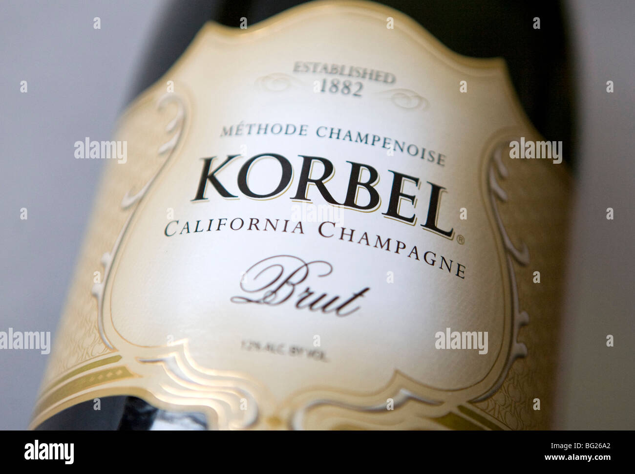 Bouteilles de champagne de Californie. Californie vin mousseux décideurs sont actuellement le seul producteur au monde à l'extérieur de la région de la champagne de france qui peuvent appeler leur produit "champagne" tant qu'ils comprennent l'emplacement où il a été produit sur l'étiquette Banque D'Images