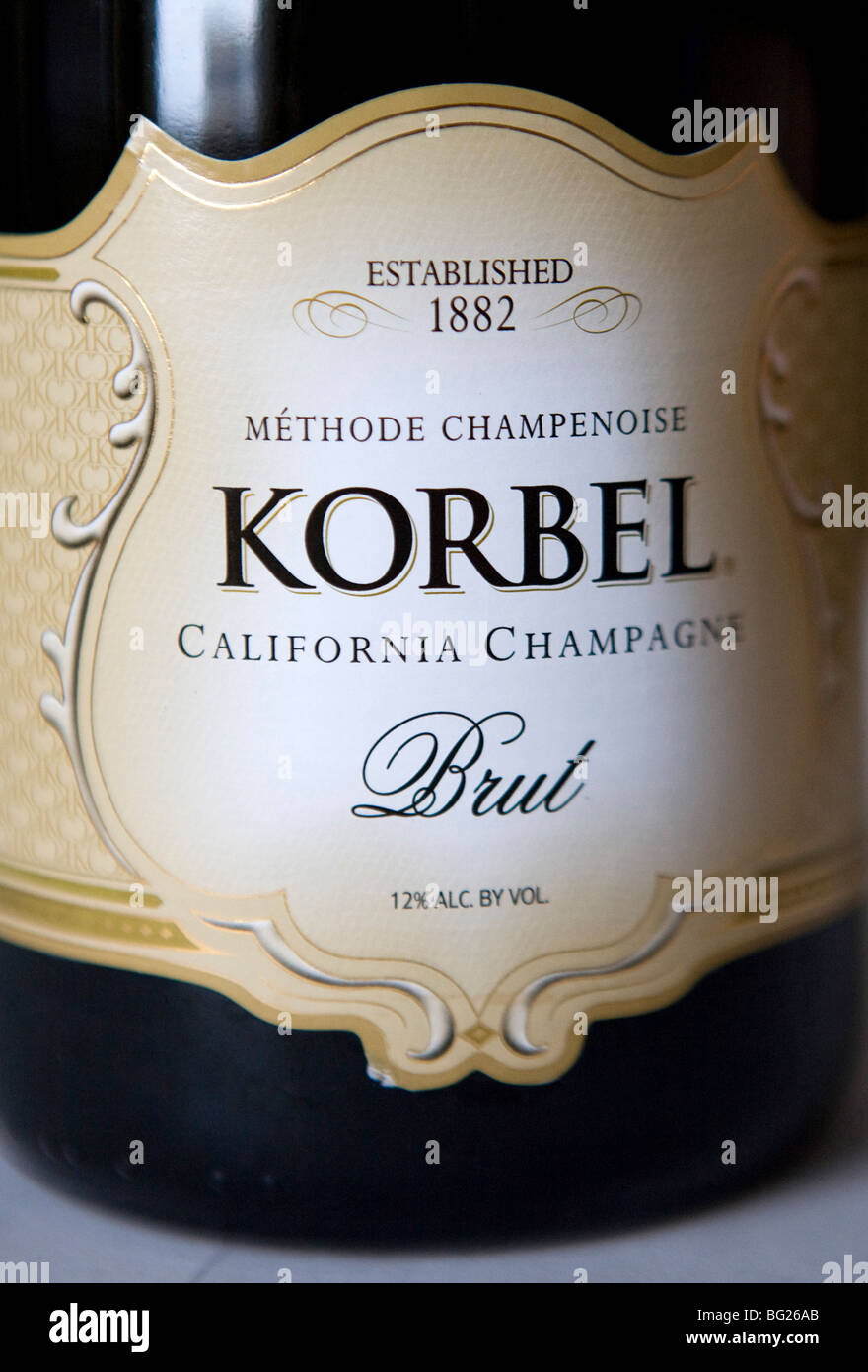 Bouteilles de champagne de Californie. Californie vin mousseux décideurs sont actuellement le seul producteur au monde à l'extérieur de la région de la champagne de france qui peuvent appeler leur produit "champagne" tant qu'ils comprennent l'emplacement où il a été produit sur l'étiquette Banque D'Images