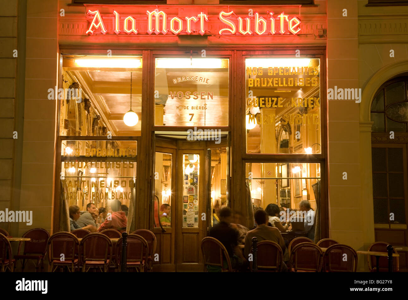 A la Mort Subite Café et bar, Bruxelles, Belgique, Europe Banque D'Images