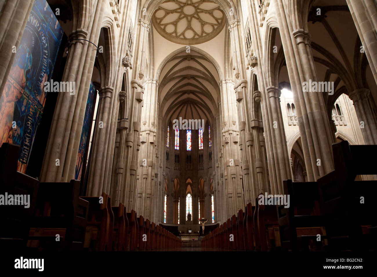 Maria Immaculada Cathédrale, Vitoria, Gasteiz, Pays Basque, Espagne Banque D'Images