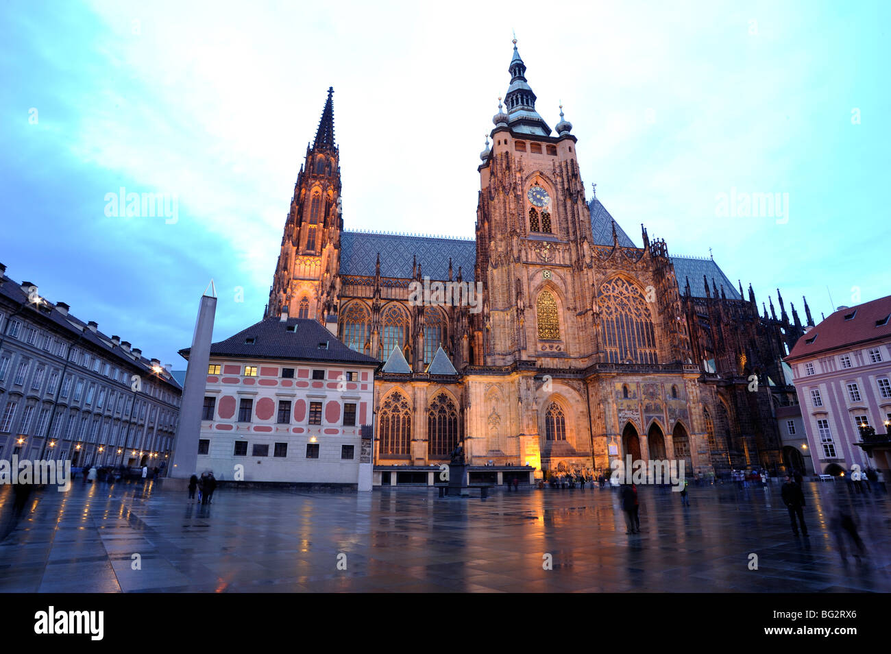 La Cathédrale Saint Vitus Katedrála svatého Víta Château de Prague République Tchèque Banque D'Images