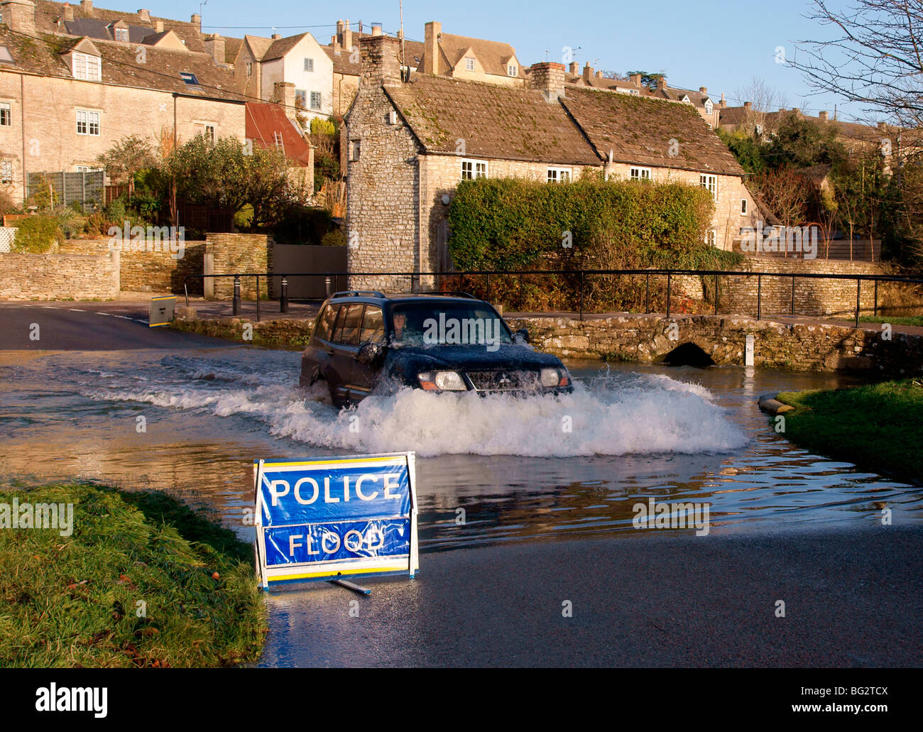 Location de Fording Splash Tetbury Banque D'Images