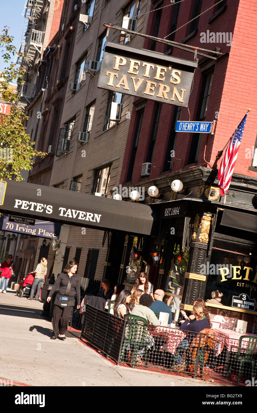 Pete's Tavern, de Gramercy Park, Irving Place NYC Banque D'Images