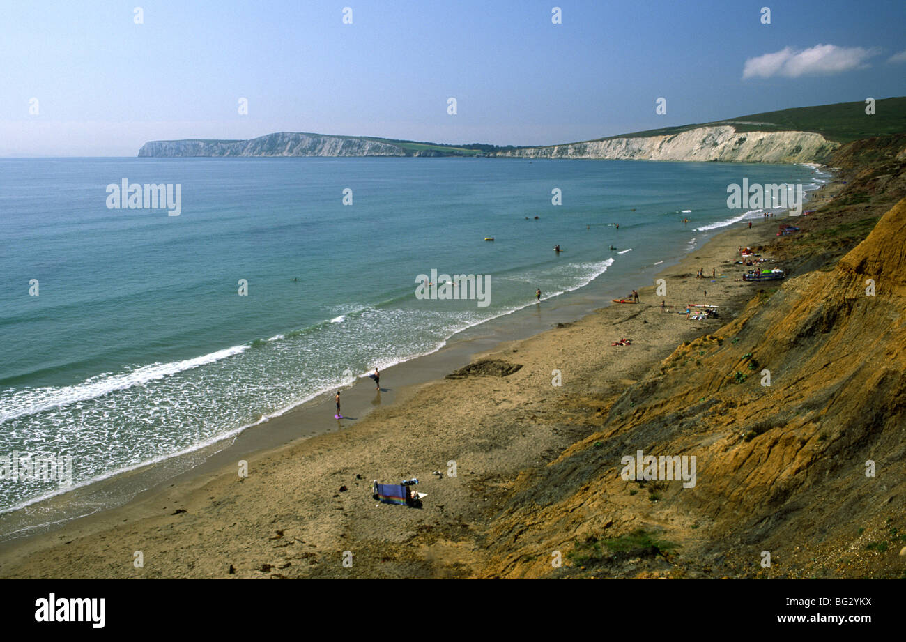 Compton Bay Île de Wight Hampshire England UK Banque D'Images