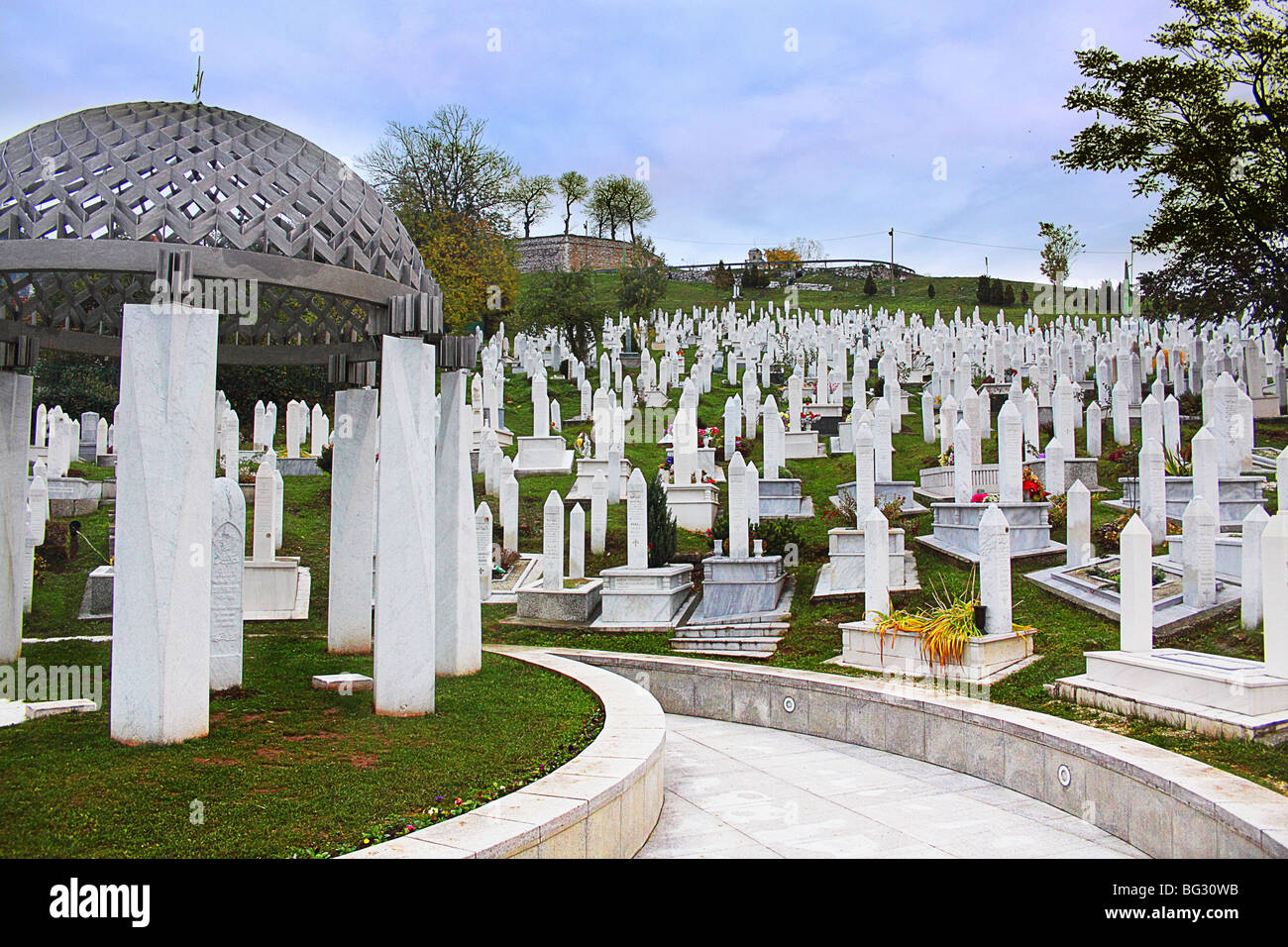 Les victimes de guerre à Sarajevo grave yard Banque D'Images