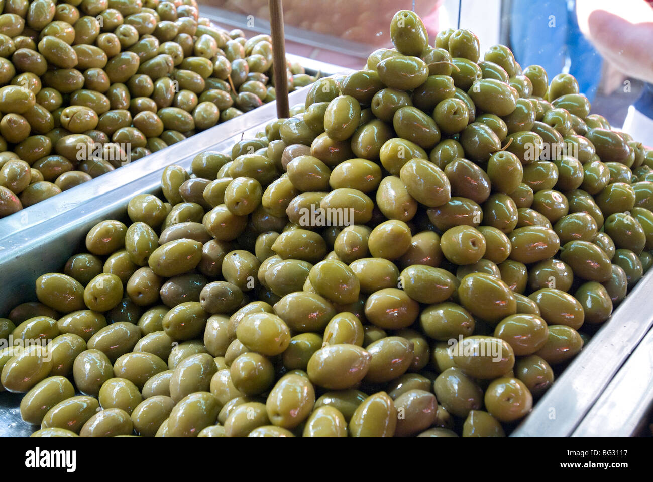 L'olivier dans le marché de Ballaro, Palerme, Sicile, Italie Banque D'Images