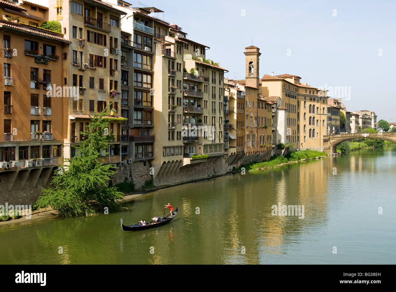 L'Arno, Florence (Firenze), UNESCO World Heritage Site, Toscane, Italie, Europe Banque D'Images