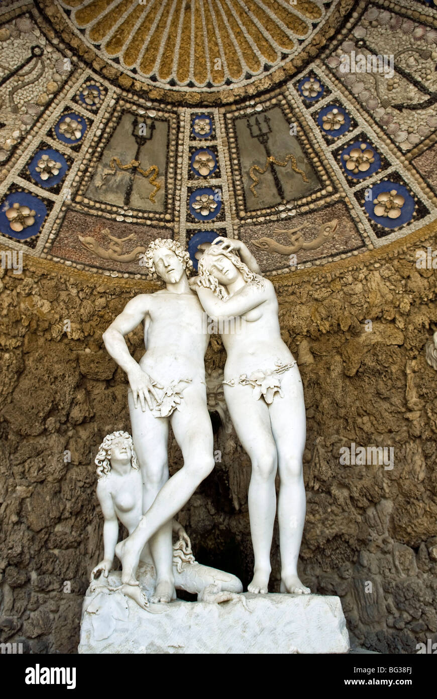 Grotte de Adam et Eve, jardin de Boboli, Florence (Firenze), UNESCO World Heritage Site, Toscane, Italie, Europe Banque D'Images