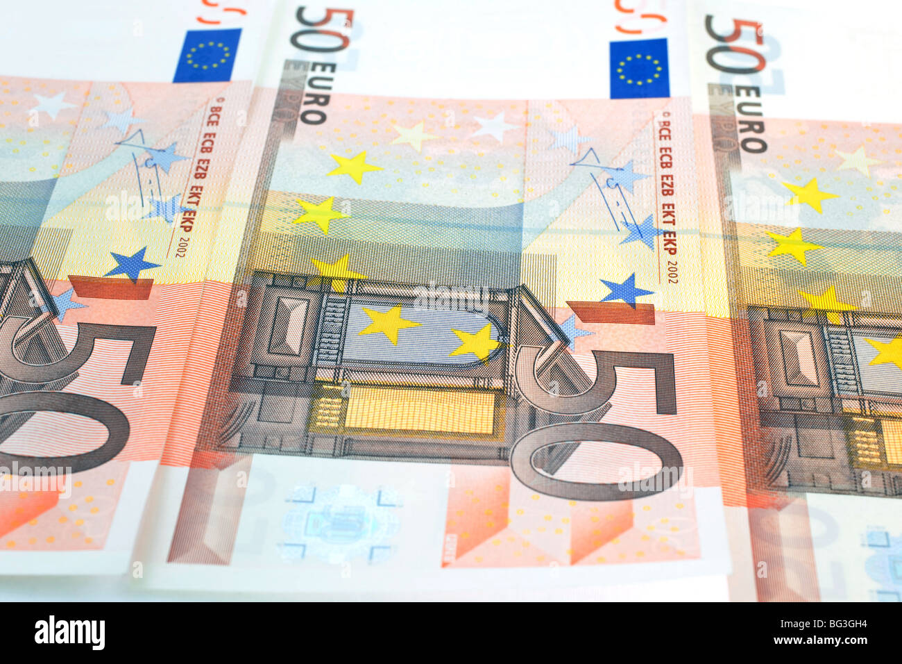 Cinquante billets fond. libre Banque D'Images