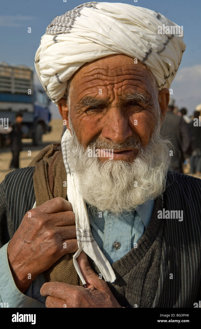 L'homme afghane à Bagram, en Afghanistan. Banque D'Images