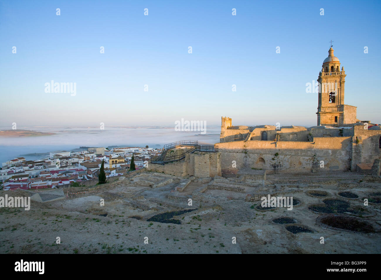 Misty, Medina Sidonia, Andalousie, Espagne, Europe Banque D'Images
