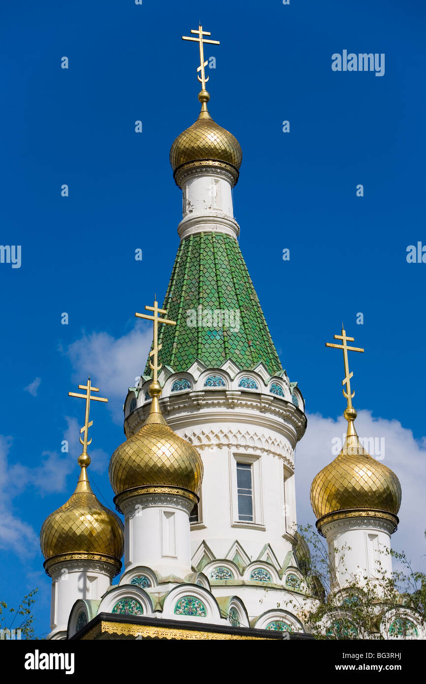 L'église Russe Nikolai St., Sofia, Bulgarie, Europe Banque D'Images