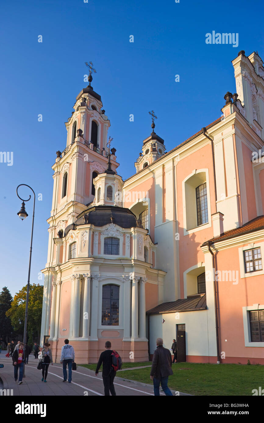 L'église de St Catherine et le couvent bénédictin, Vilnius, Lituanie, Pays Baltes, Europe Banque D'Images