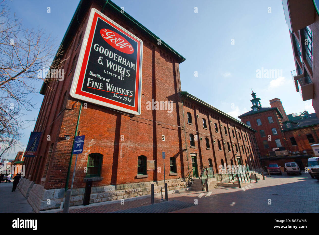 Gooderham and Worts Distillery District de Toronto Canada Banque D'Images