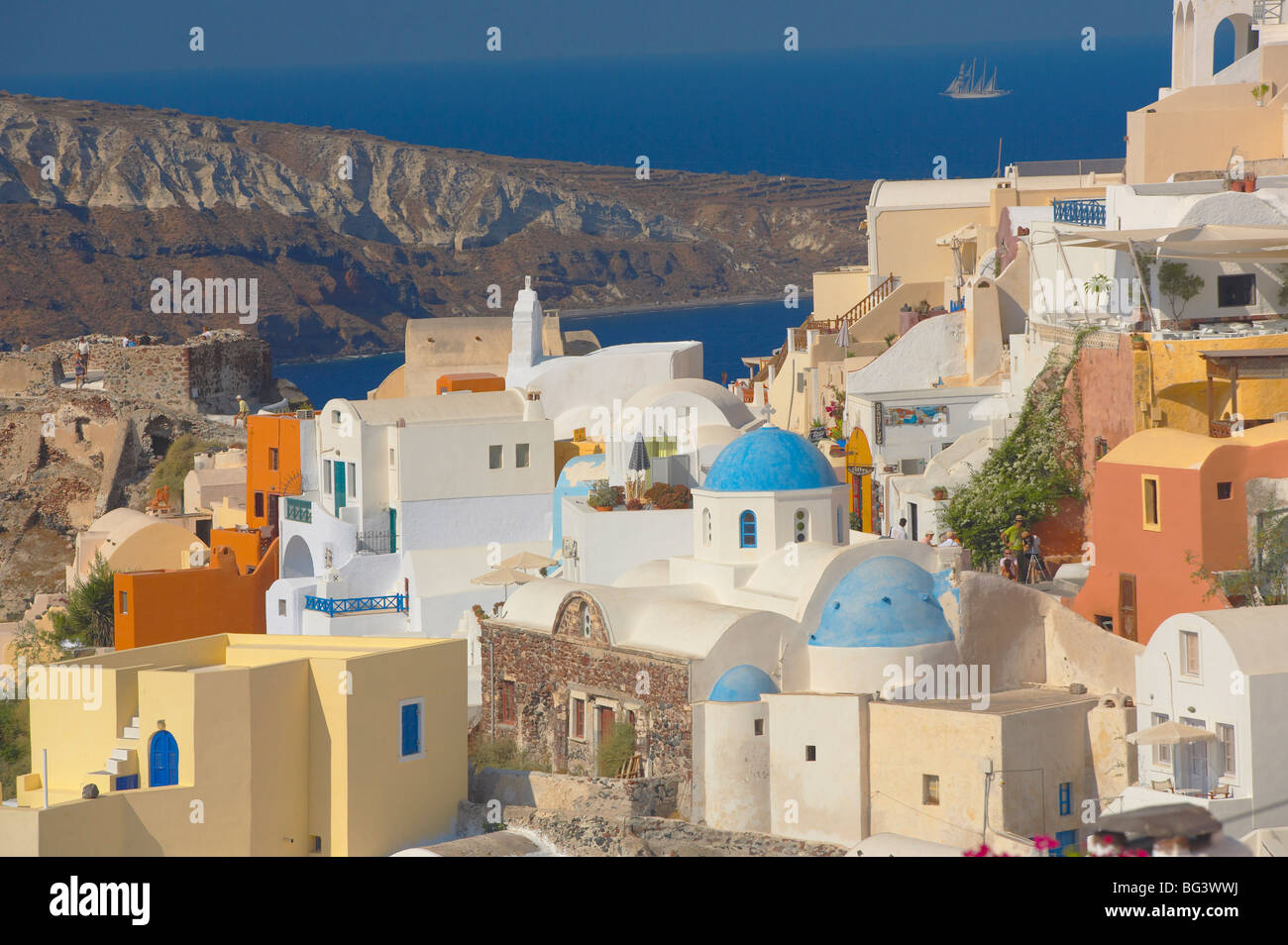 Oia, Santorini, Cyclades, îles grecques, Grèce, Europe Banque D'Images