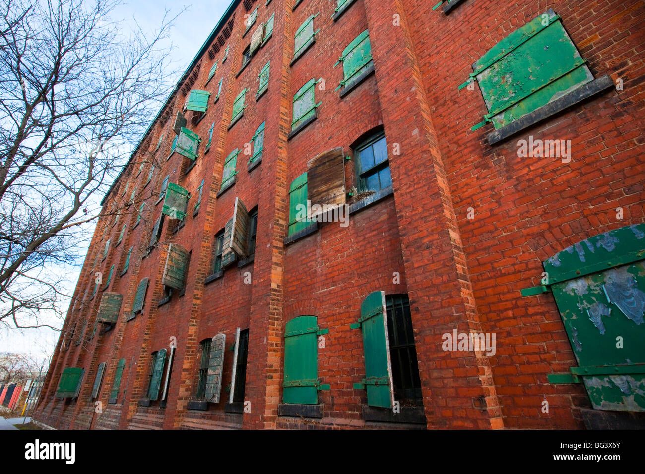 Bâtiment de l'usine à l'époque victorienne Gooderham and Worts Distillery District de Toronto Canada Banque D'Images