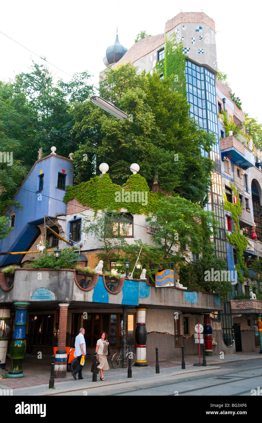 Hundertwasser Haus, Wien, Österreich | Hundertwasser Haus, Vienne, Autriche Banque D'Images