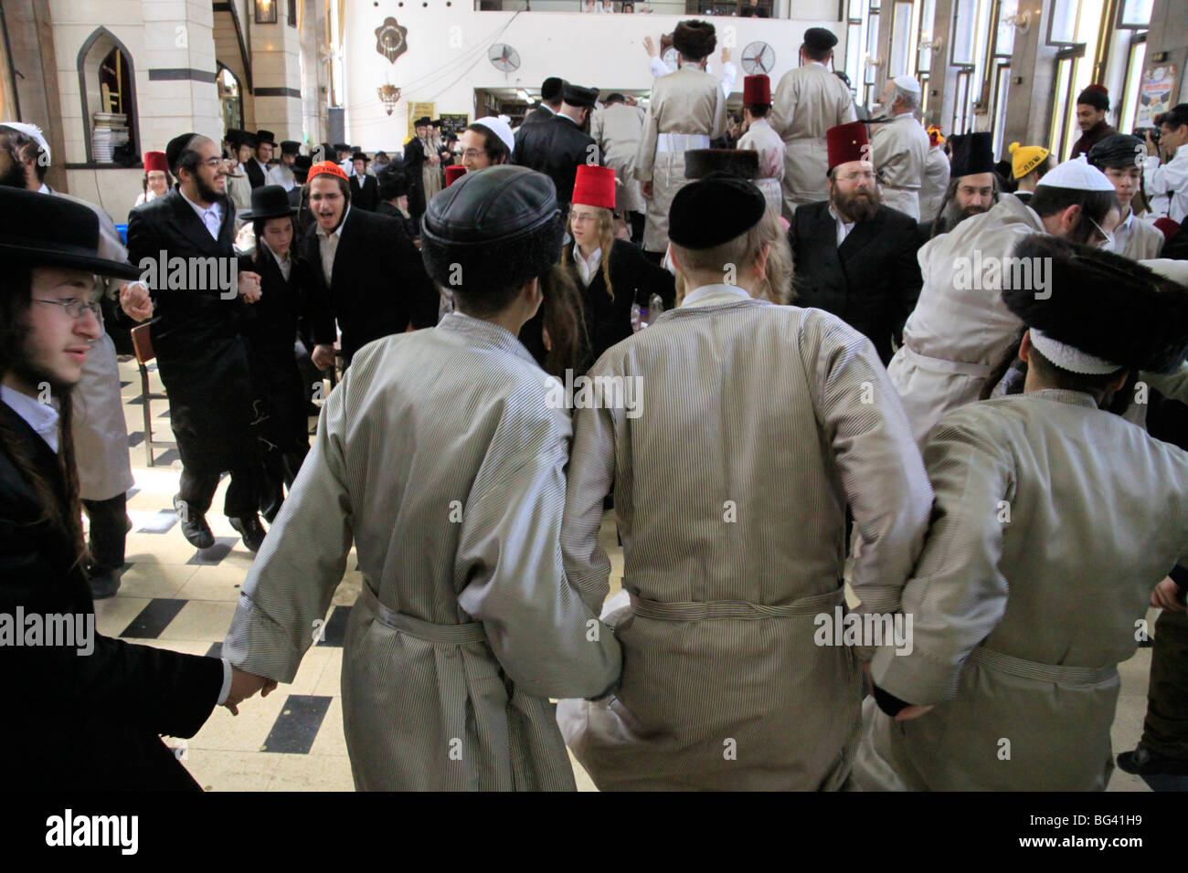Israël, Jérusalem, Pourim À Mea Shearim neighborhood Banque D'Images