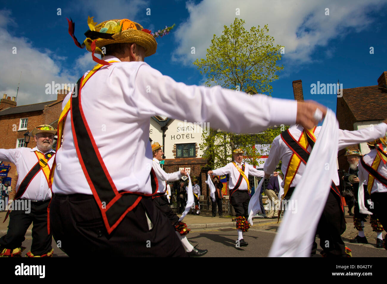 Morris Dancing, Stratford upon Avon, England, UK Banque D'Images