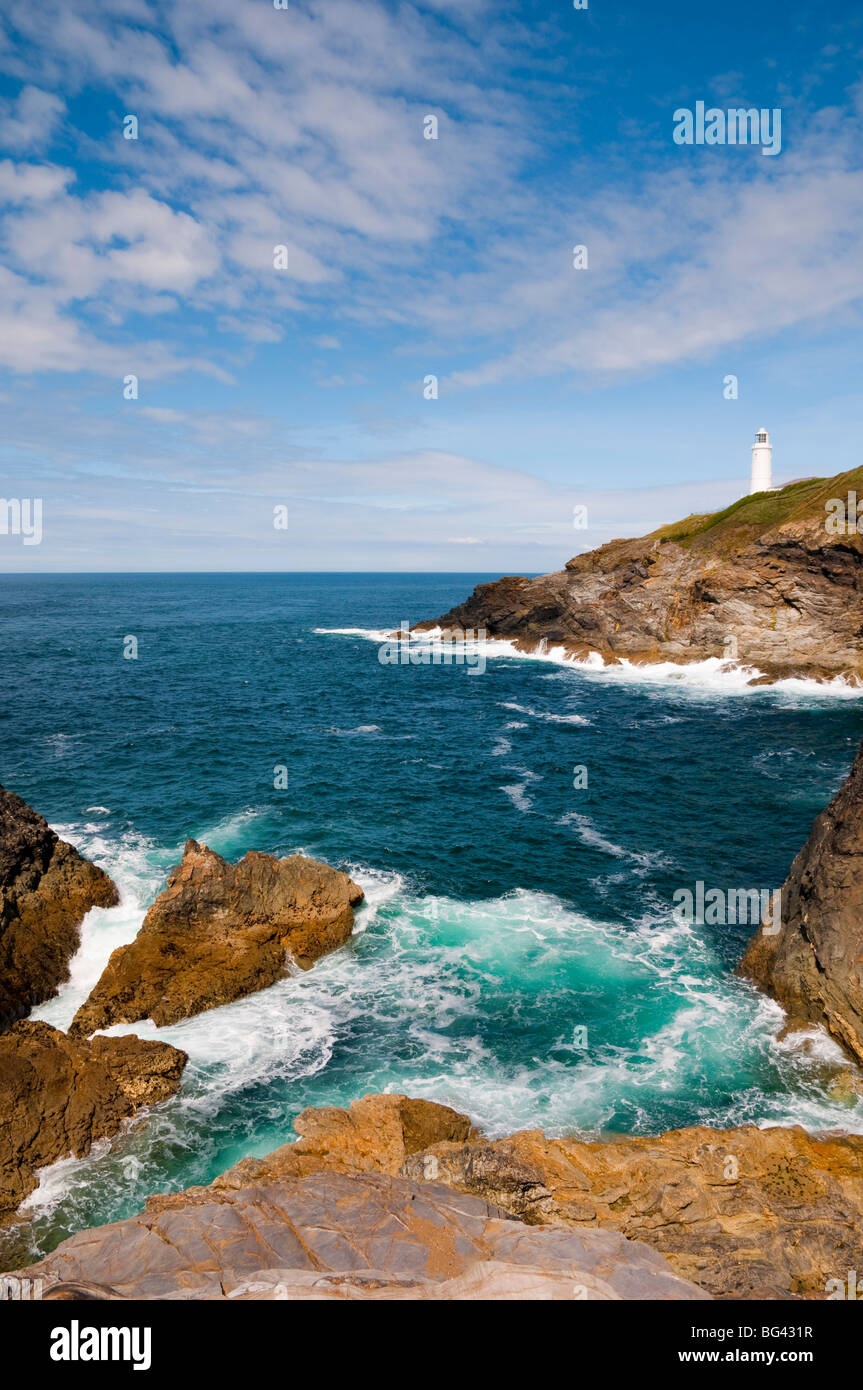 Royaume-uni, Angleterre, Cornouailles, Trevose Head Lighthouse Banque D'Images