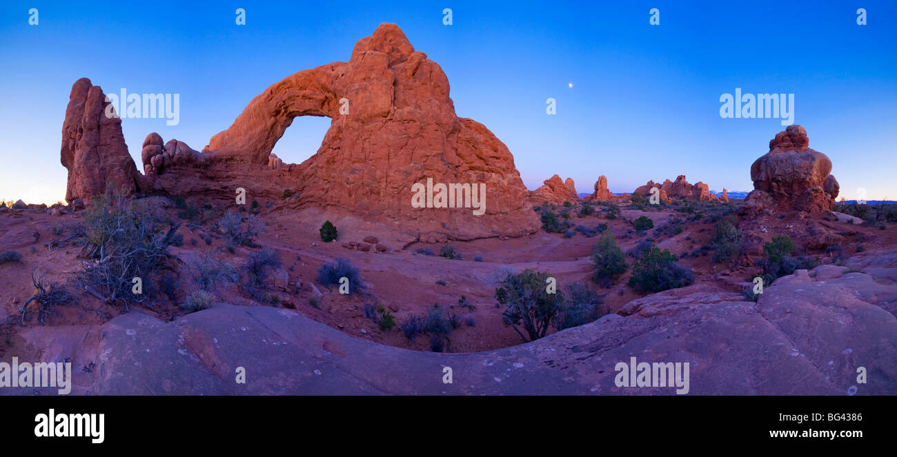 USA, Utah, Arches National Park, South Arch Banque D'Images